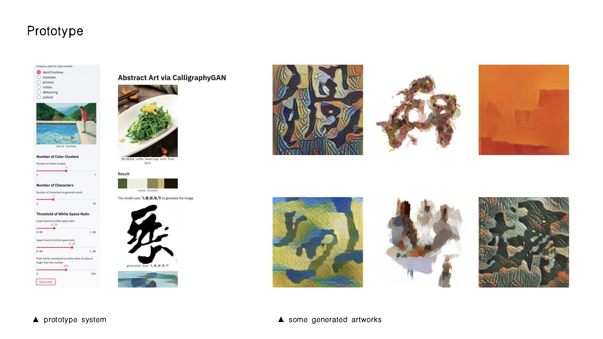 Artificial intelligence transforms guests' recipes into personalized abstract artworks